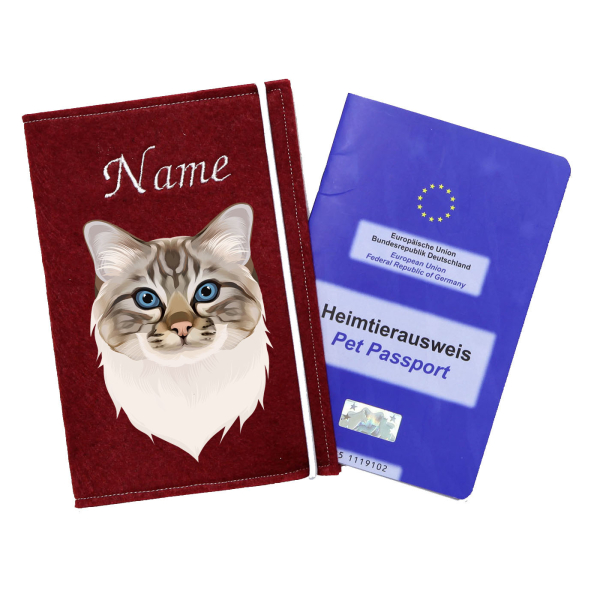 Impfpasshülle für die Heilige Birma chocolate tabby